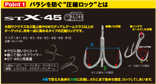 OWNER STX-45 ZN TREBLE HOOK