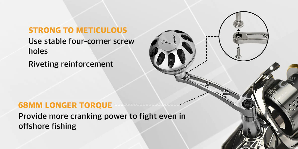 GOMEXUS Spinning Reel Handle Aluminum LMY-A38
