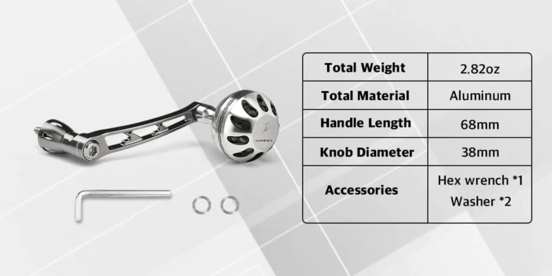 GOMEXUS Spinning Reel Handle Aluminum LMY-A38