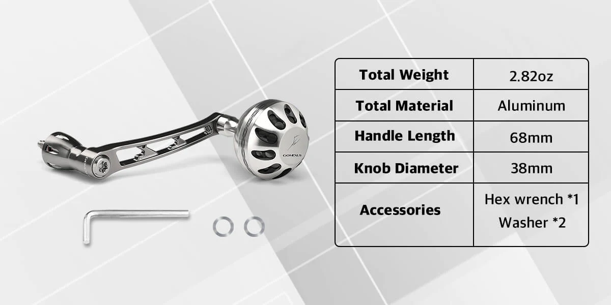 GOMEXUS Spinning Reel Handle Aluminum LMY-A38