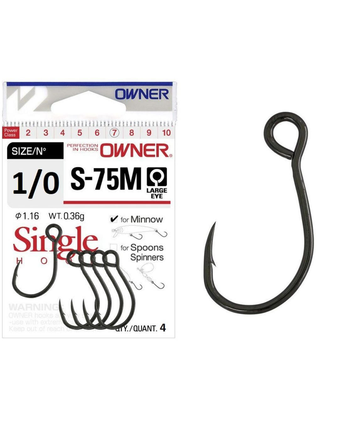 OWNER S-75M SINGLE HOOK
