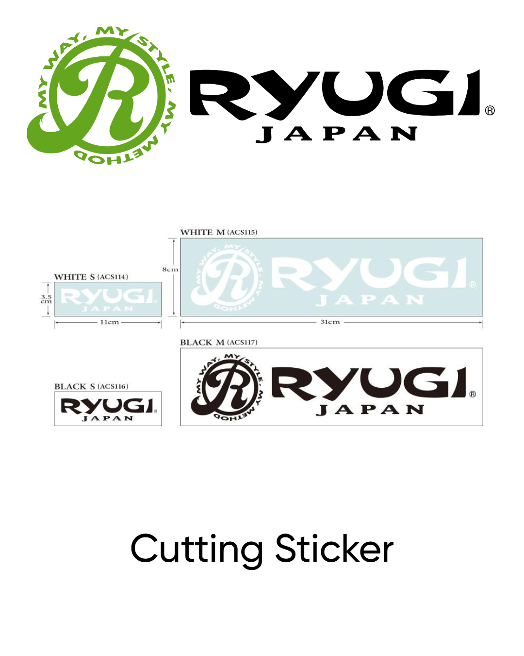 Ryugi Cutting Stickers