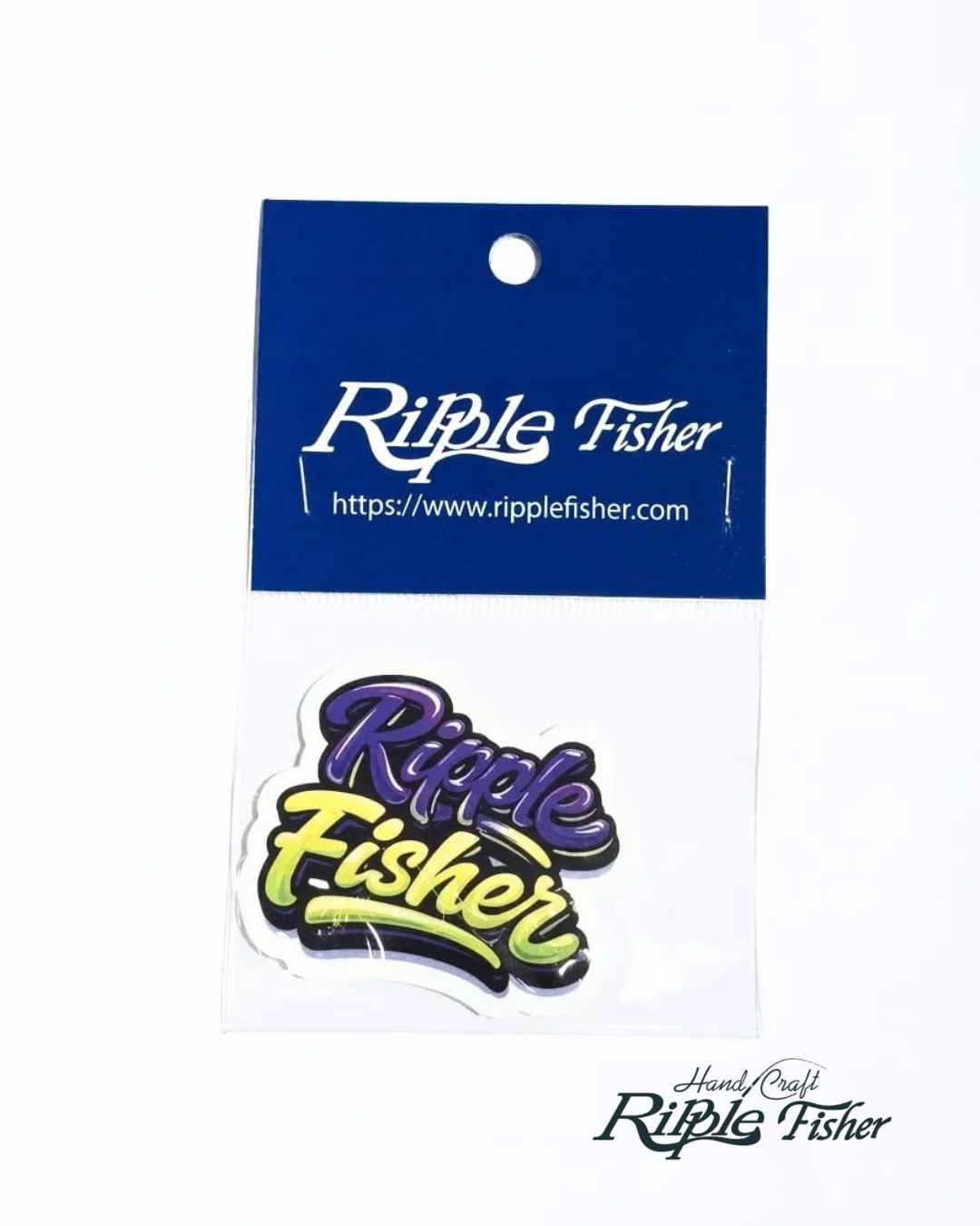 Ripple Fisher POP Logo Sticker Purple & Green