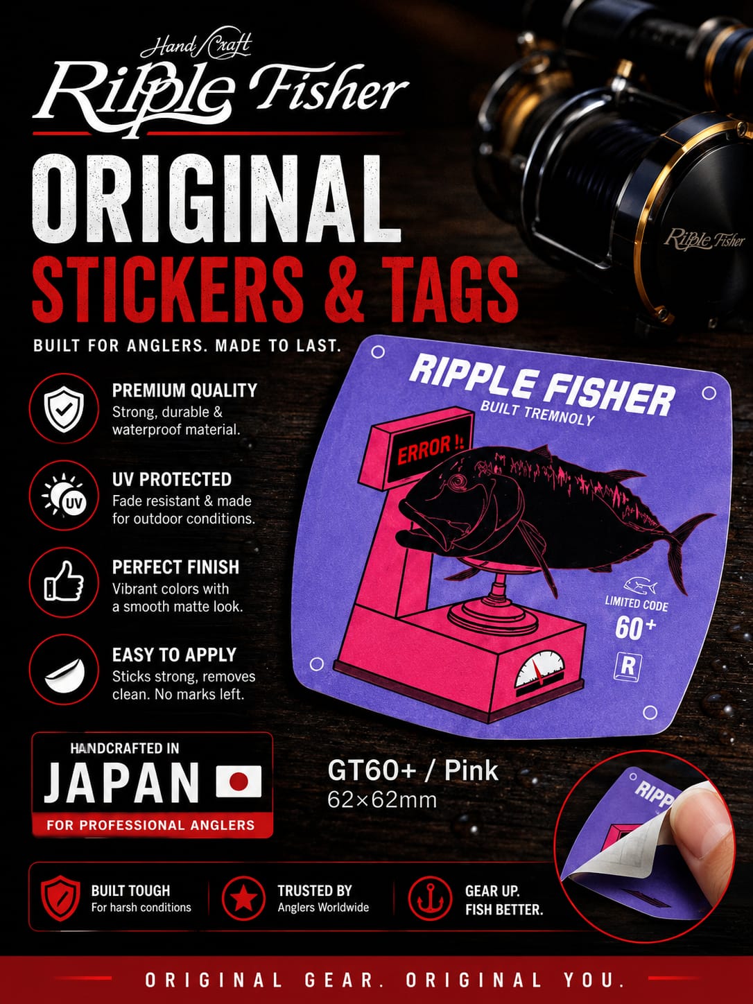 Ripple Fisher GT60+ Stickers